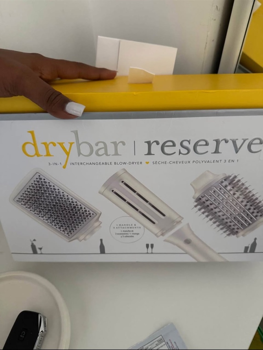 Drybar 3-in-1 Interchangeable Blow-Dryer Set in Yellow and White